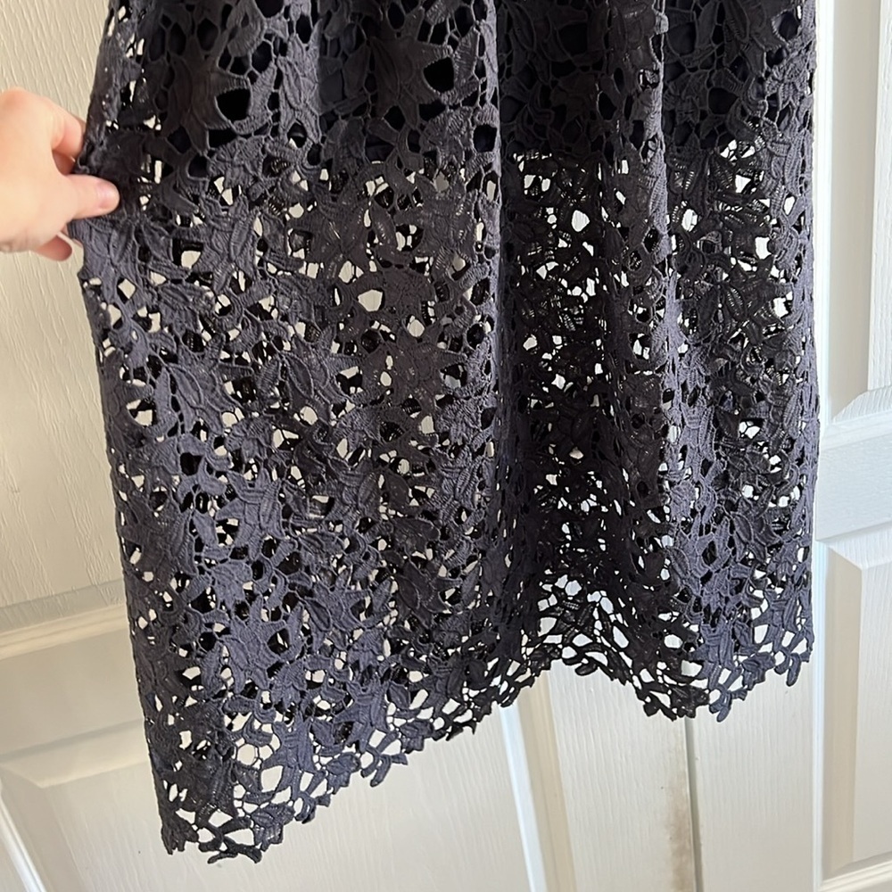 Astr Navy Blue Lace Midi Dress - Picture 5 of 10